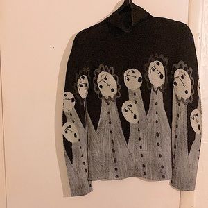 Issey Miyake ‘me’ turtle neck blouse S